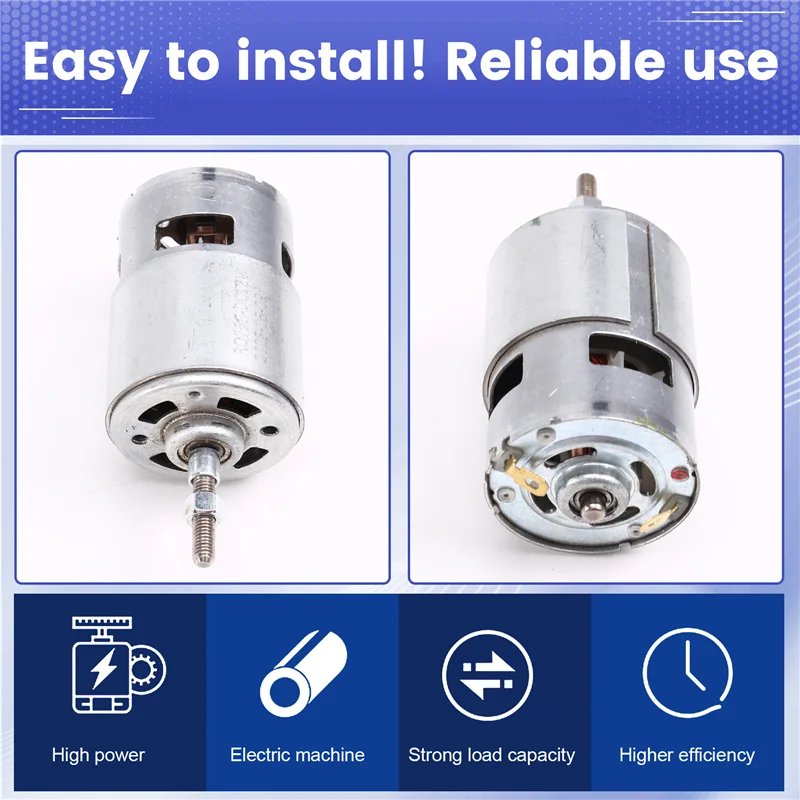 

GYTB-5Pcs 755 двигатель постоянного тока для триммера для сорняков 12 В двигатель для резки травы с длинным валом для эффективной резки и обрезки сорняков