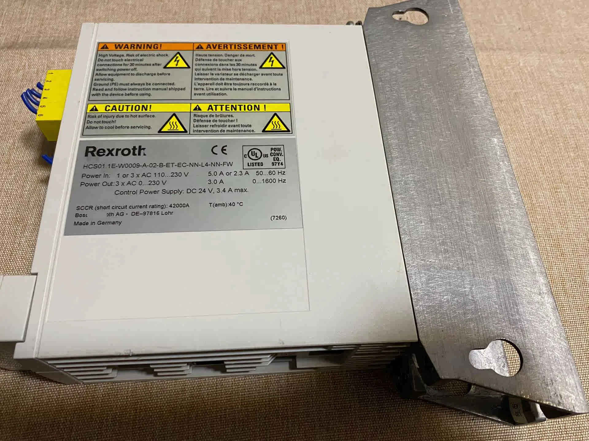 Servoaccionamiento HCS01.1E-W0009-A-02-B-ET-EC-NN-L4-NN-FW para Rexroth