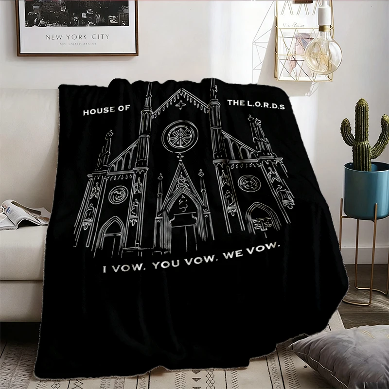 Barrington University Flannel Blanket, Lords Cozy Blanket Flannel Throw, I Vow You Vow We Vow, Dark Romance Warm Blanket