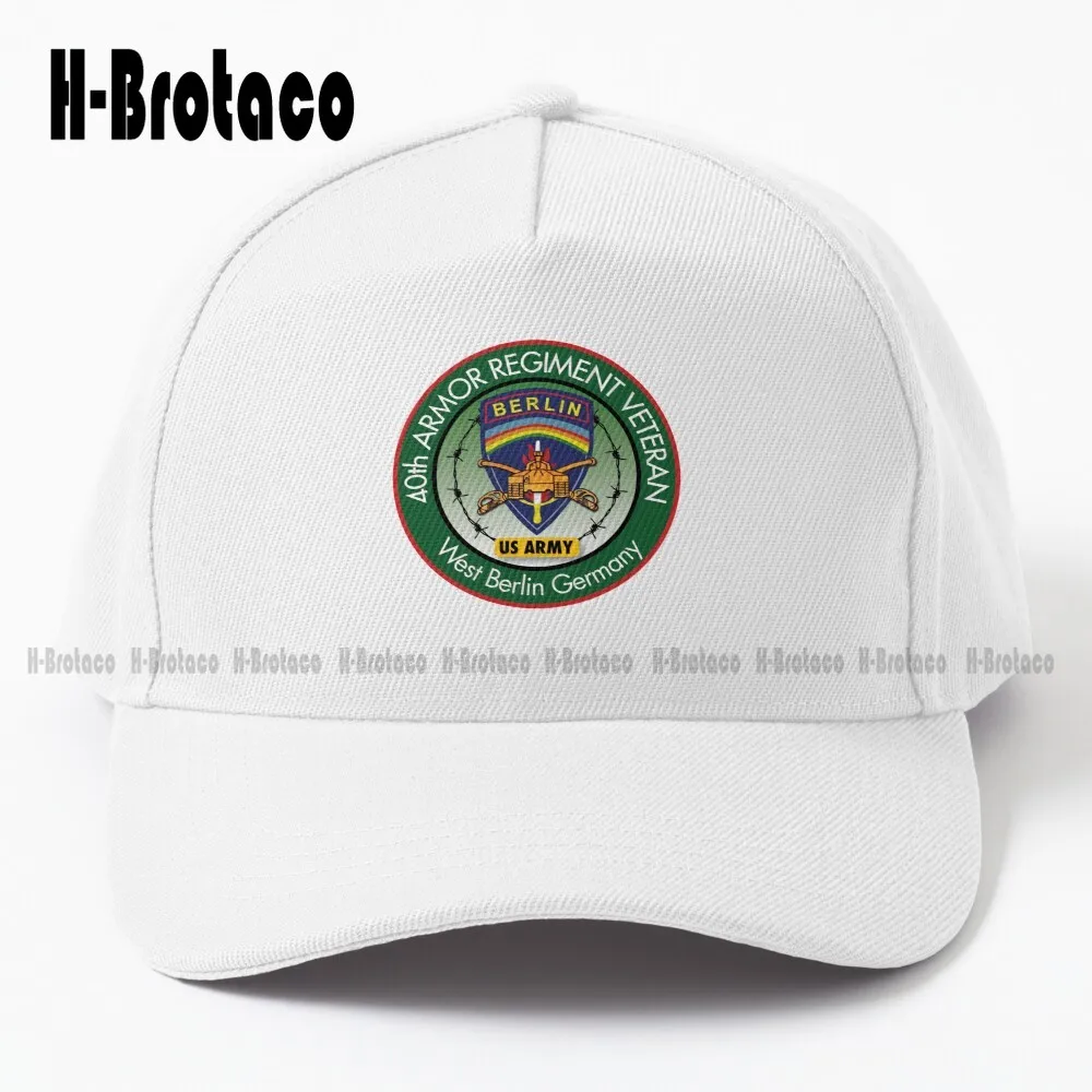 40Th Armor Regiment Berlin Veteran Unit Patch Baseball Cap Baseball Cap Organizer Tactical Summer Sunscreen Hats Harajuku Unisex