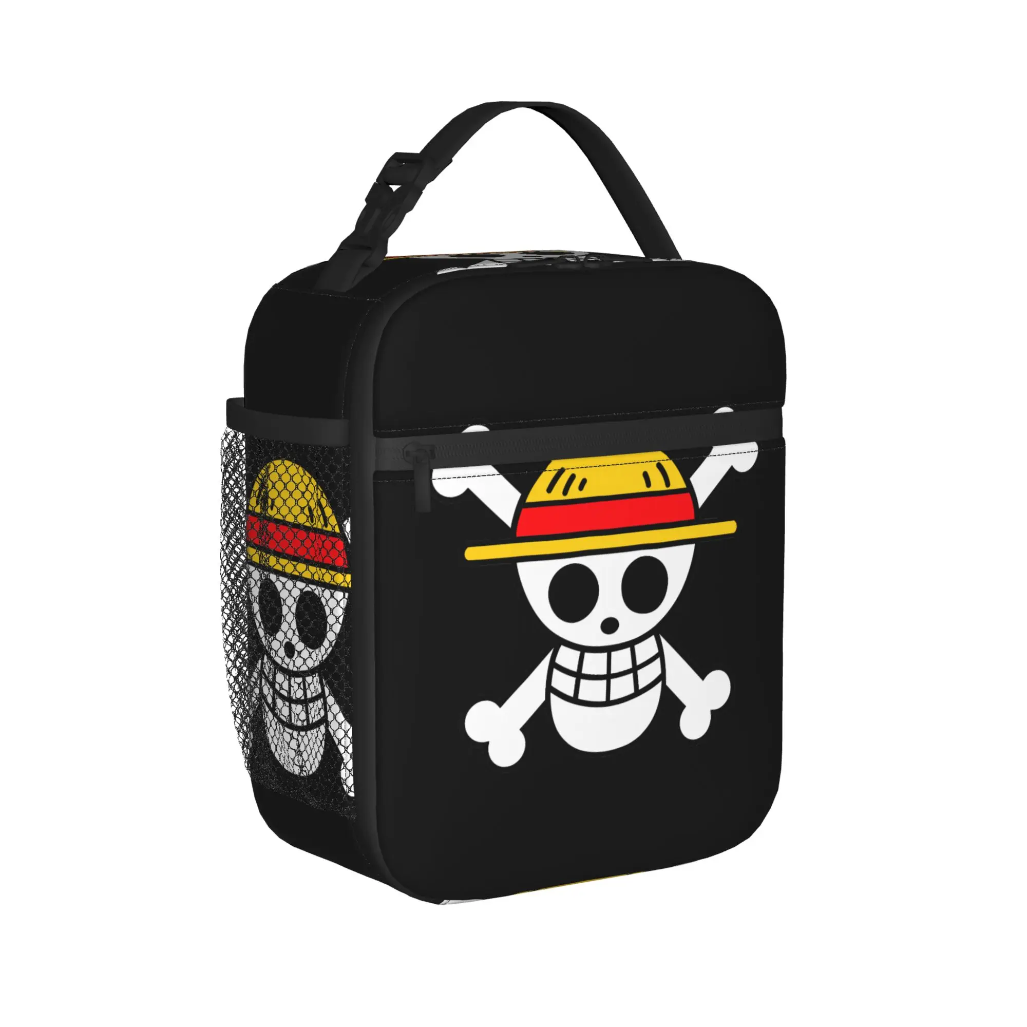 Ones Pieces Anime Thermal Insulated Lunch Bag for Work  Portable Bento Box Cooler Thermal Lunch Box