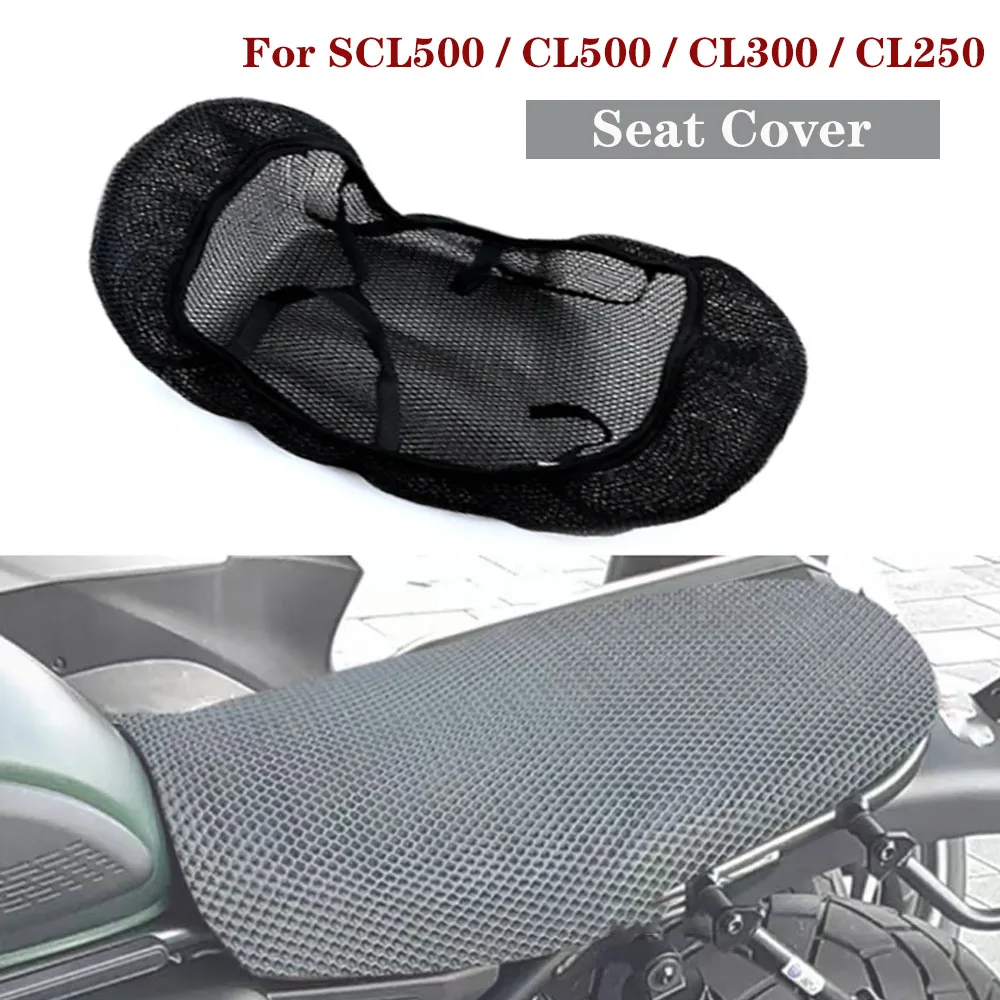 Motorcycle Seat Cushion Cover For Honda SCL500 CL500 CL300 CL250 3D Waterproof Breathable Mesh Seat CL 250 300 500 Cushion Cover