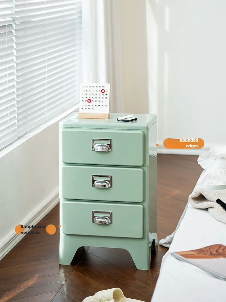 Minimalist Multi-tiered Bedside Table Trendy Instagram-worthy Living Room Sofa Side Table Creative Cream-colored Storage Cabinet