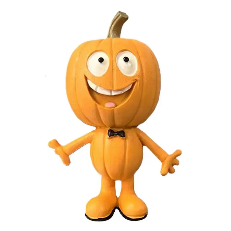 

Pumpkin Man Figurine Pumpkin Men Sculpture Funny Figurines 16cm/6.3inch Resin Pumpkin Statue Halloween Table Centerpieces Happy