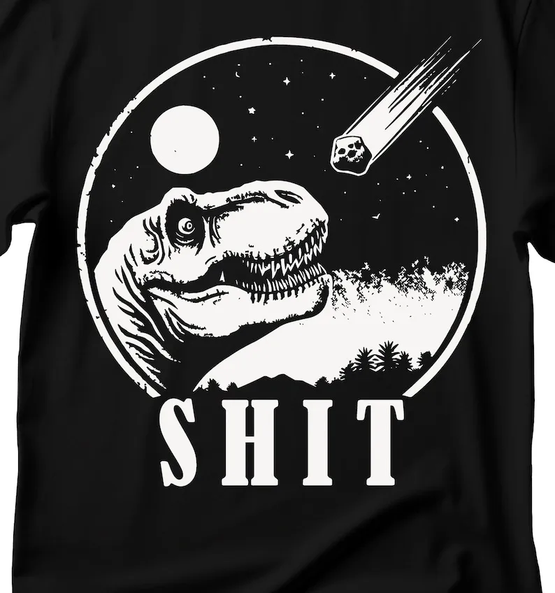 

T-Rex Dinosaur T-Shirt, Funny T-Rex Shirt, Moonlit T-Rex Tee - Retro Jurassic Shirt, Dinosaur Lovers Gift