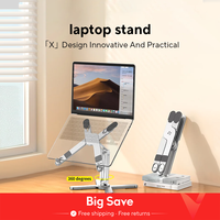 Foldable Laptop Stand 360°Rotation Notebook Table Aluminum Alloy Holder Portable Book Tablet Bracket with Heat Dissipation