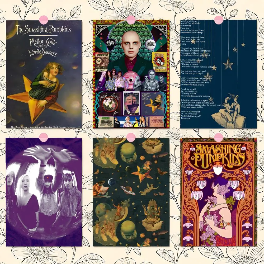 The S-Smashing Pumpkins Band Poster Premium PP Wall Decal - Peel & Stick, HD Print, Waterproof Home Decor