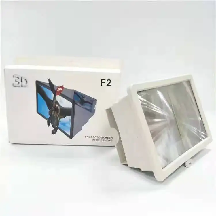 3D Mobile Phone Screen Magnifier Magnifying Folding Phone Desk Holder Enlarger Magnifying Video Amplifier Projector Bracket