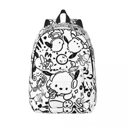 Pochacco Collage Cartoon Dog zaino per uomo donna Cool High School Work Daypack College borsa a tracolla con tasca