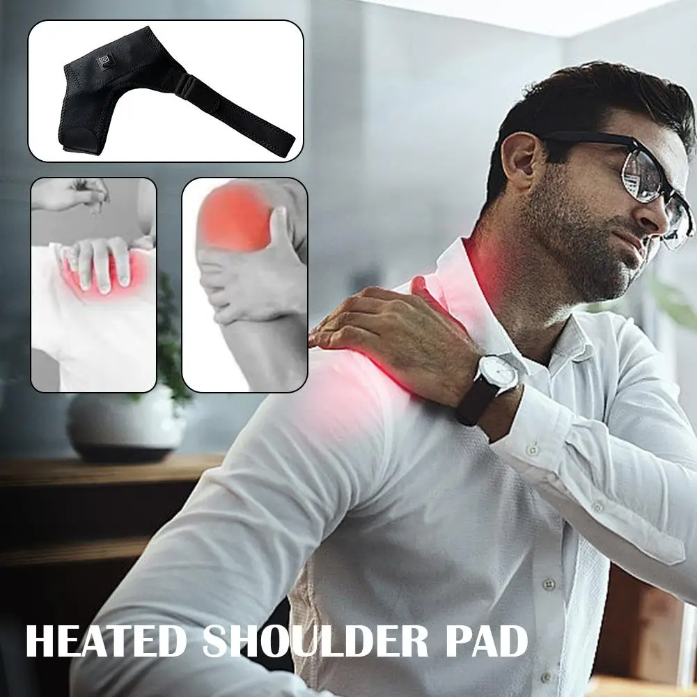 

Heated Shoulder Brace Adjustable Heating Shoulder Pad Unisex Heat Therapy Shoulder Massager Wrap for Frozen Shoulder Pain R C3Q5
