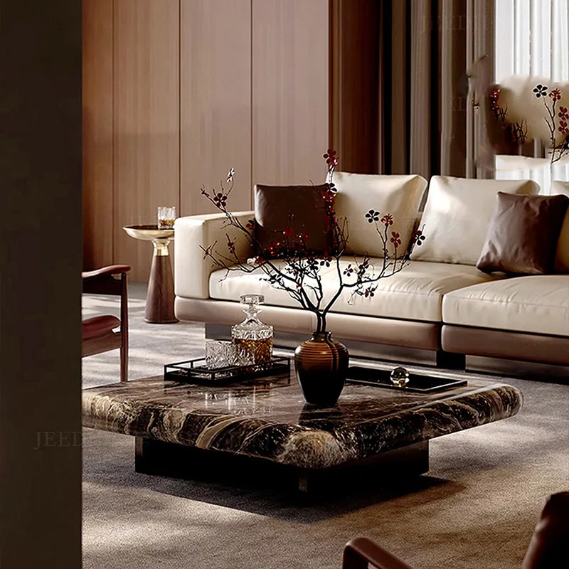 

Italian Luxury Coffee Table Unique Aesthetic Clear Designer Modern Side Table Living Room Decoration Meubles Home Furniture