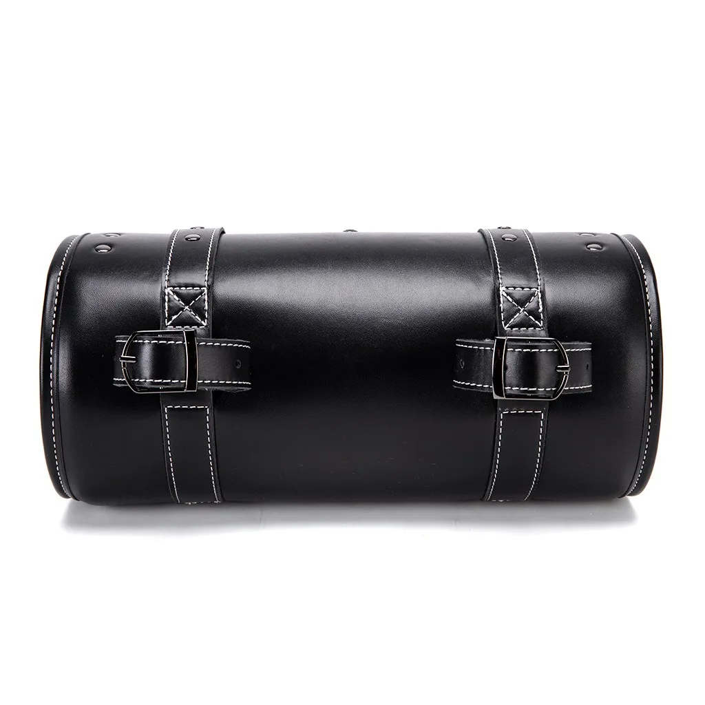 Front Mount Motorcycle Bag Front Mount Studded Motorcycle Bag Pu Leather Motorcycle Bag Retro For Daily Commuting Vehicle Short