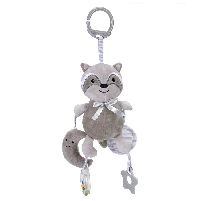 Baby Lathe Hanging BB Called Jingle Cartoon Animal Pendant Music Toothpaste Toy Plush Colored Beads Fun Mirror Hanging Mobiles