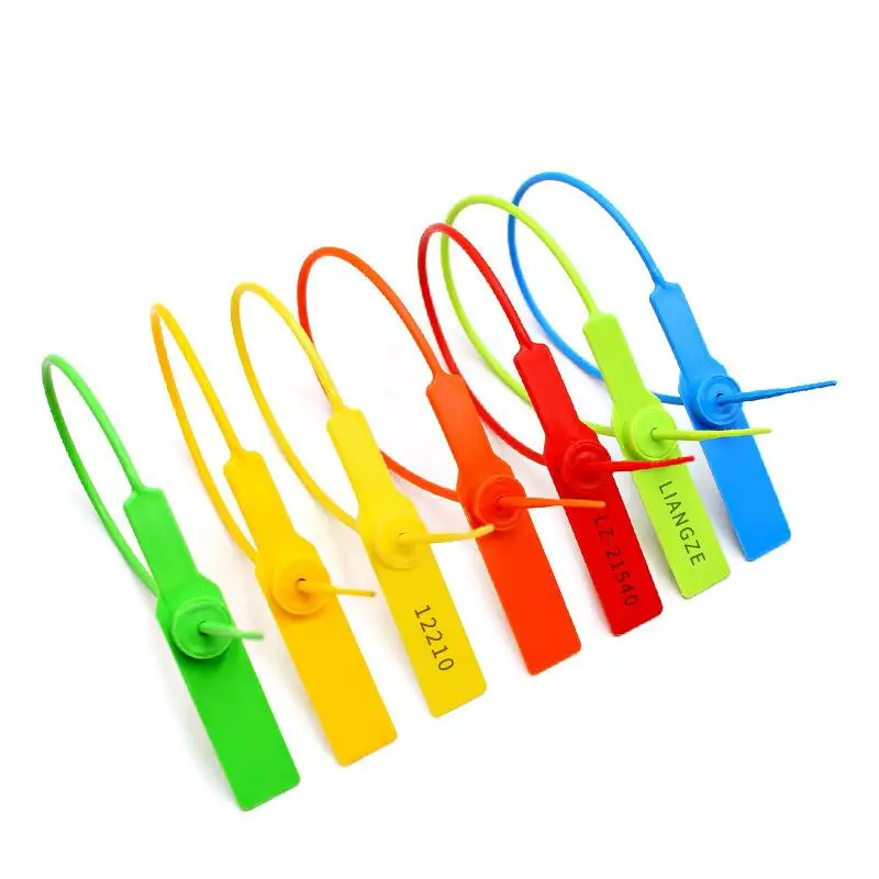 100PCS Anti-Theft Wire Seals 28cm Label Anti-Counterfeiting Tag With Number Disposable Plastic Seals Self-Locking