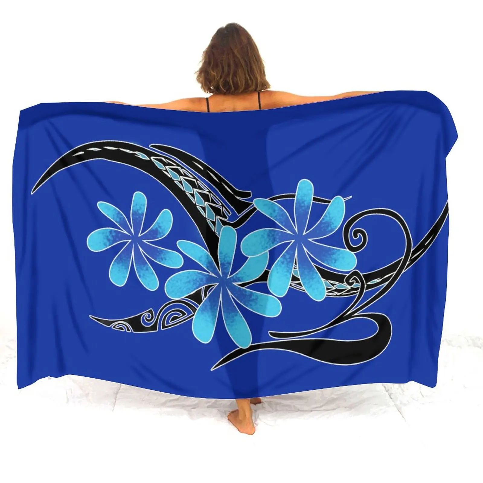 Light And Soft Summer Best-Selling Women'S Holiday Travel Sarong Polynesian Ethnic Tribe Print Custom Design A Style Coat