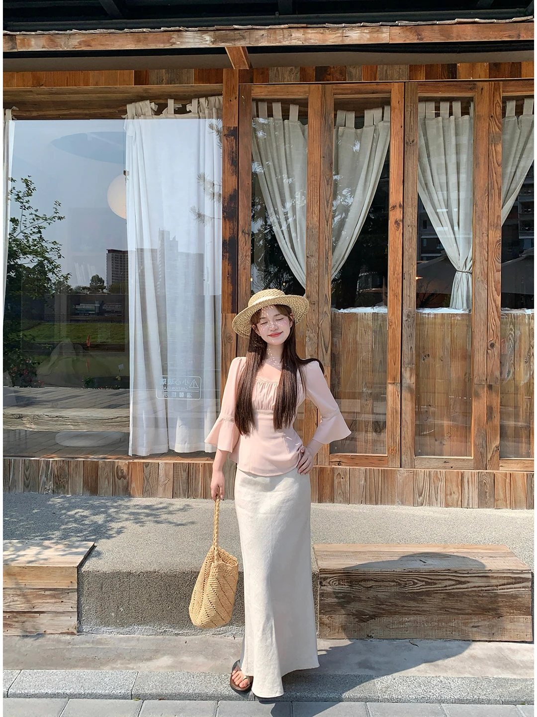 

Женская футболка Sweet Style с рукавом «аспарагус», квадратным вырезом, рукавом 3/4, из дышащей сетчатой ткани, с цветочным кружевным дизайном, летняя