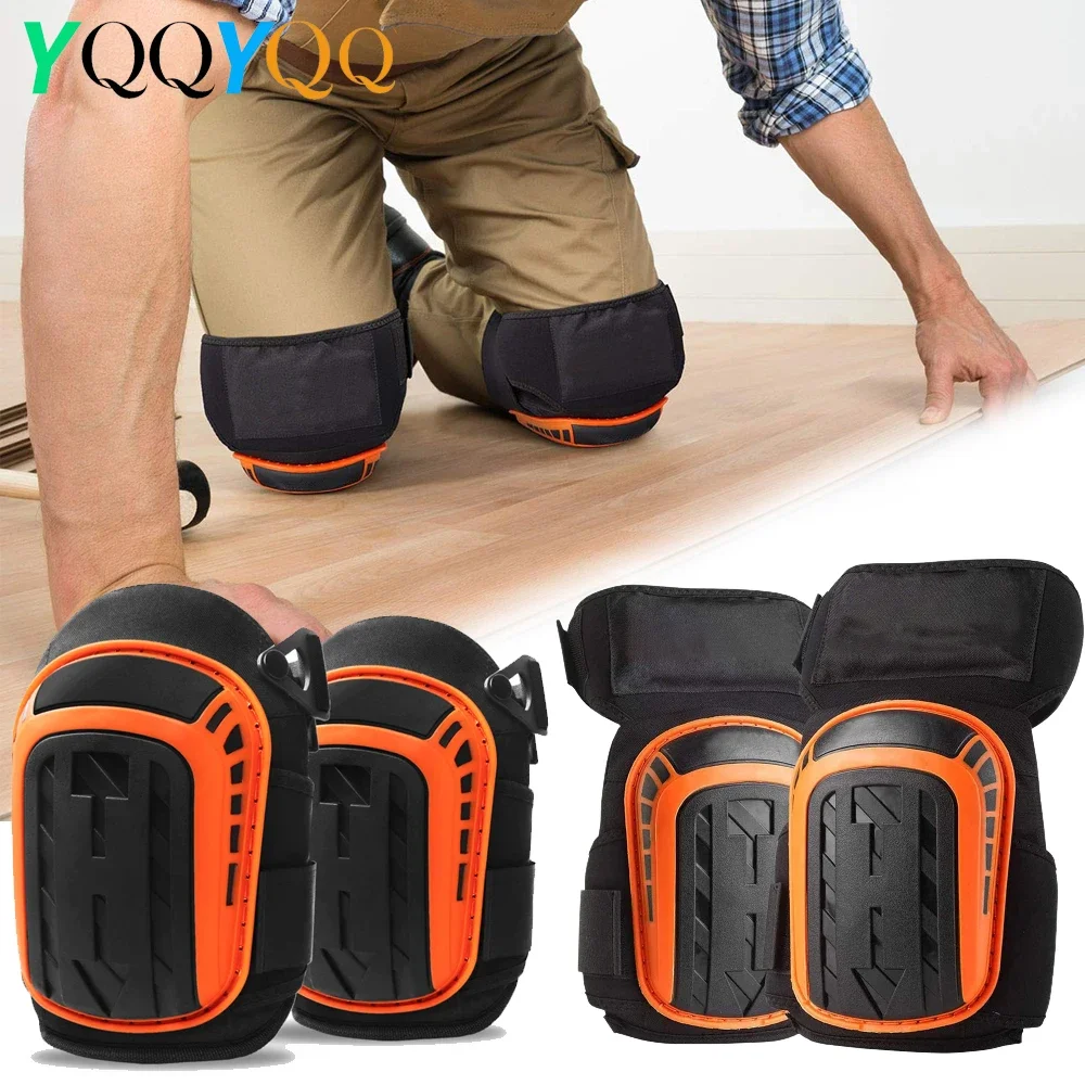 Knee Pads for Work, Construction,Gardening, Cleaning, with Double Gel, Thick Foam Cushion and Strong Adjustable Non-Slip Straps