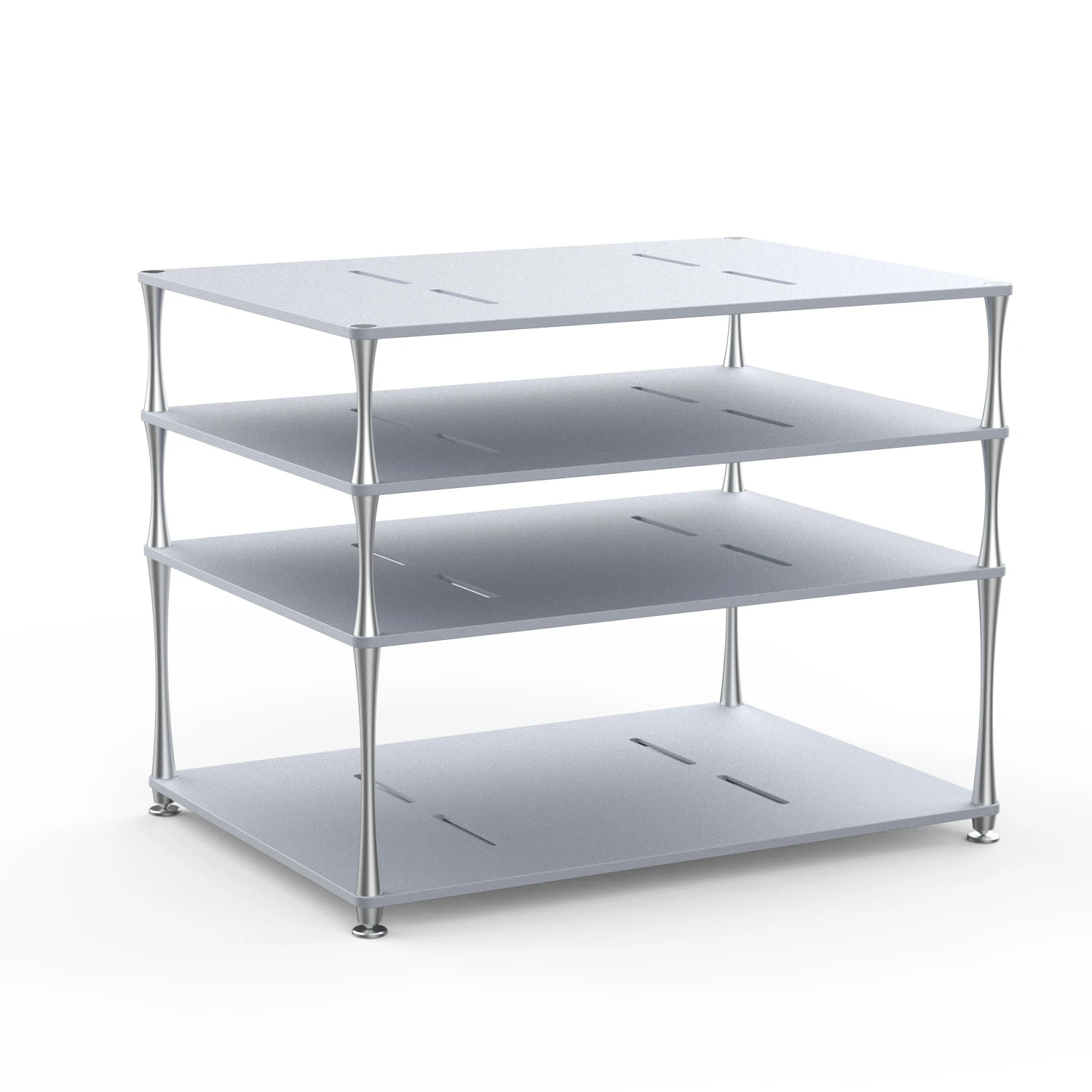 DD ddHiFi HS550 HiFi Display Stand for Desktop DAC Amp, ciepły szary, chłodny szary, różowawy szary, anodowane srebro i piaskowa czerń — zdjęcie produktu 3