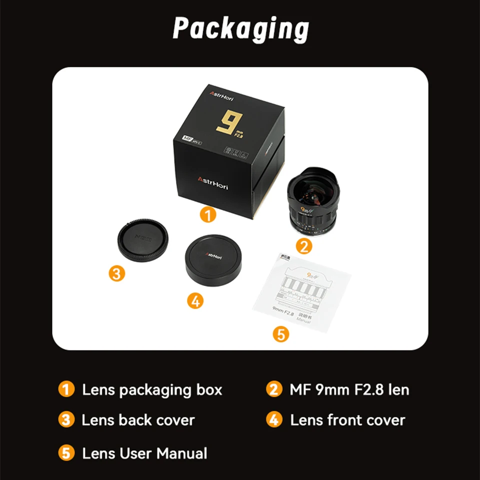 

AstrHori APS-C 9mm F2.8 Ultra-wide Angle Prime Camera Lens for Humanities Photography with Sony E Canon R Nikon Z Fujifilm X M43