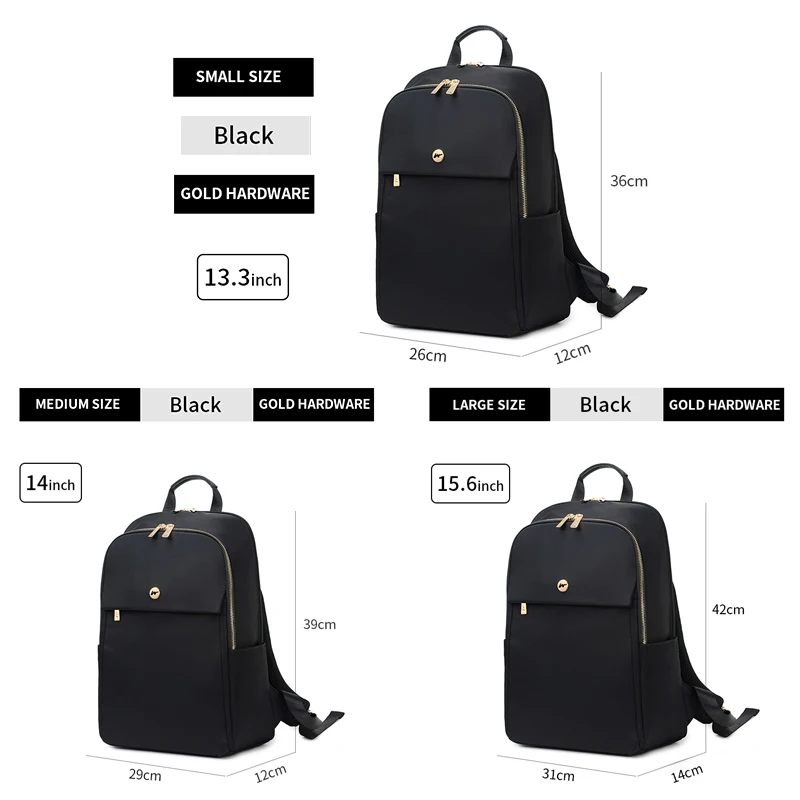 Waterproof 15.6 Inch Travel Fashion Daily Leisure Light For Ladies Bag Back Pack Business Women Casual Laptop Backpack