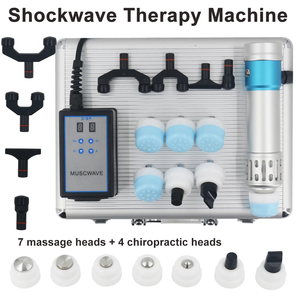 

Portable Shockwave Therapy Machine 11 Heads Effective Relief Pain ED Treatment Massage Shock Wave Instrument Chiropractic Tools