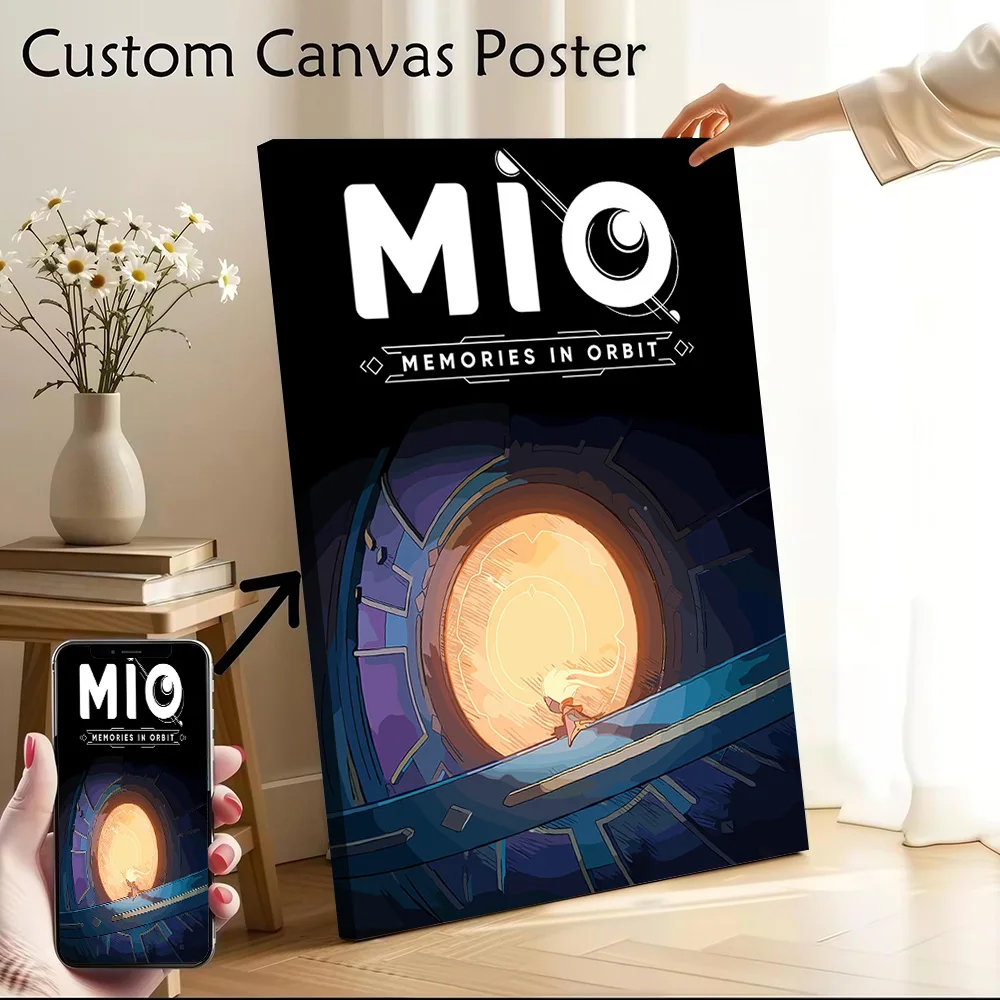 Mio Memories in Orbit Game Art Canvas Poster Customizable Printed Canvas Painting Wall Art for Fans Home Decorations Wand Deko