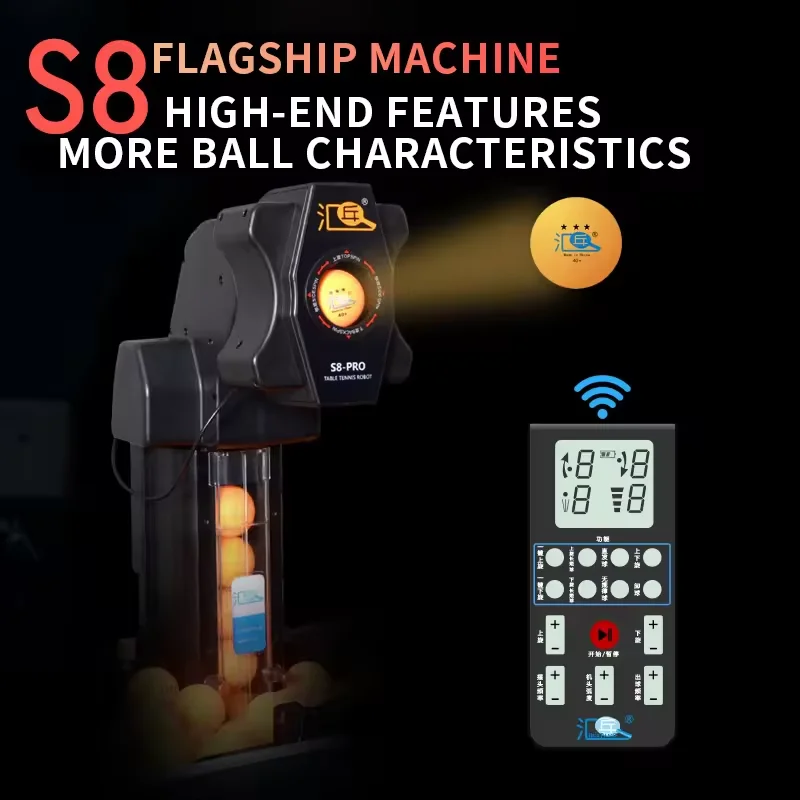 Huipang S8PRO Remote Auto High Level Entertainment Pingpong Ball Machines Professional Training Robot