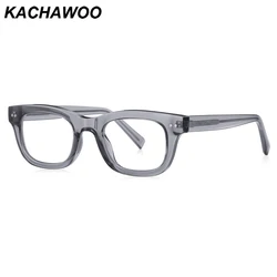 Kachawoo blue light blocking glasses square retro male computer tr90 glasses frame female trending Korean style grey black blue