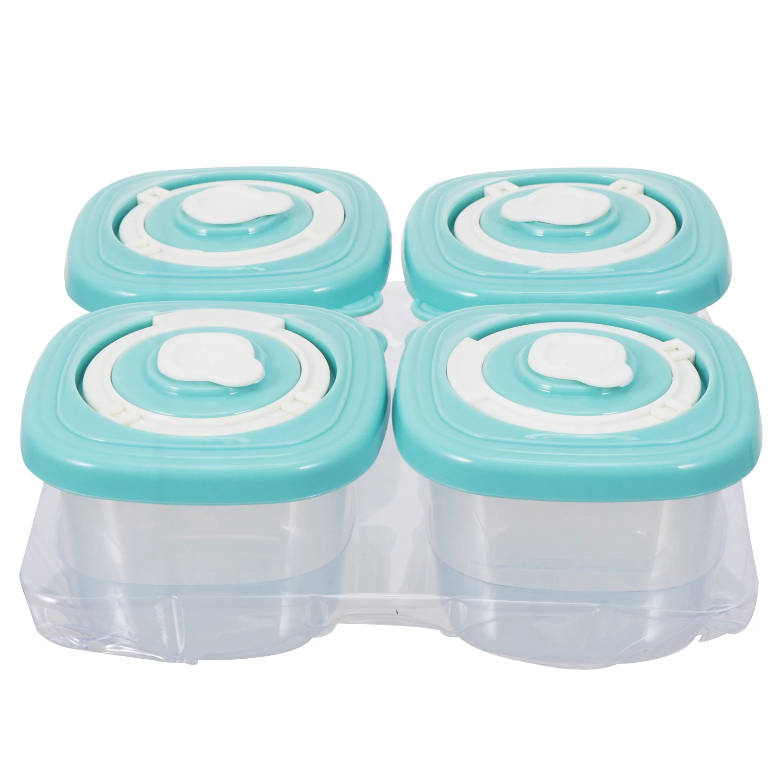 

4 Pcs Snack Box Baby Food Container High Quality PP TPE Silicone Lightweight Portable Easy Clean Healthy Safe Infant Food