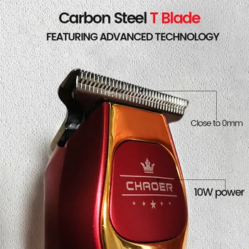 Powerful Professional Hair Trimmer Men 0 MM T Blade Electric Clipper Rechargeable Barber Haircut Machine Beard Trimmer Shaver 3
