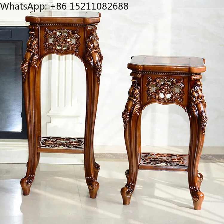 SCY flower stand, living room, sofa corner, floor-to-ceiling retro waterproof and anti-corrosion flower table