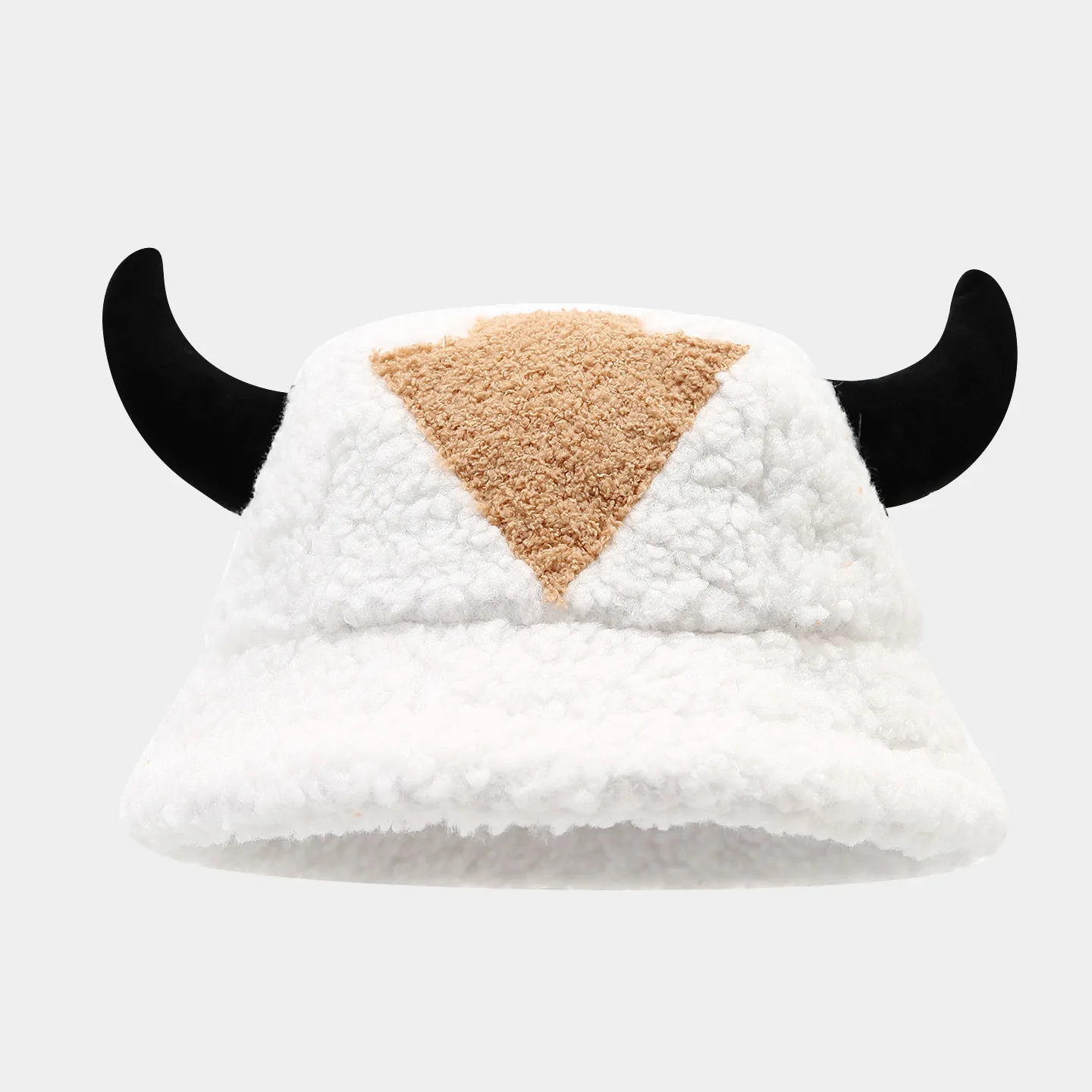 النساء أبا قبعة بحافة صوف الضأن قبعة شتاء دافئ قبعات الصيد فو الفراء السهم رمز مطبوعة قبعة بحافة للرجال المد قبعات مسطحة #3