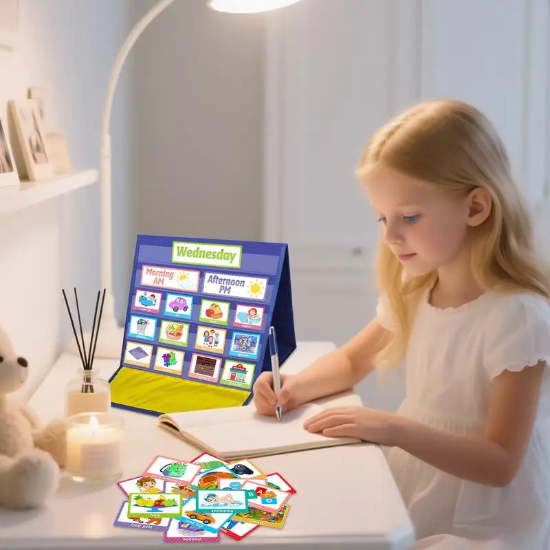 Visual Schedule Planning Board With 144 Cards Educational Flexible Planner Learning Materials For School Classroom Homeschool