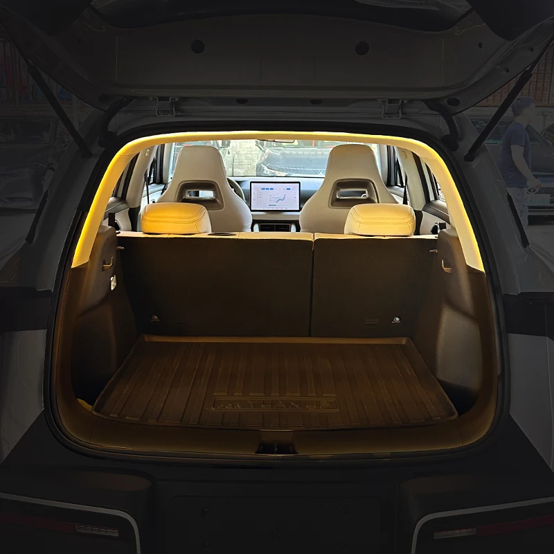 ل 2024 2025 BYD ATTO 2 CarLED سيارة جذع شرائط مصباح لا الحفر التلقائي مربع خلفي ضوء سيارة الجذع المحيطة شريط إضاءة #5