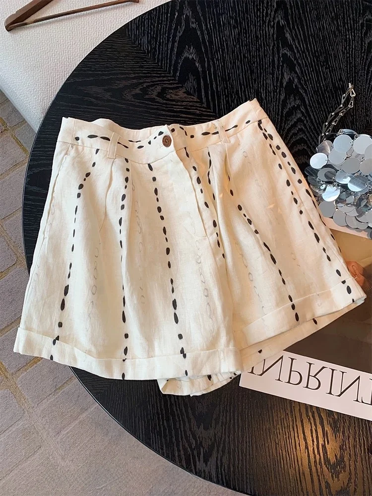 

Женские повседневные льняные брюки-палаццо: летние, свободные, стройнящие, универсальные, модные, прямого кроя, для офиса и отдыха