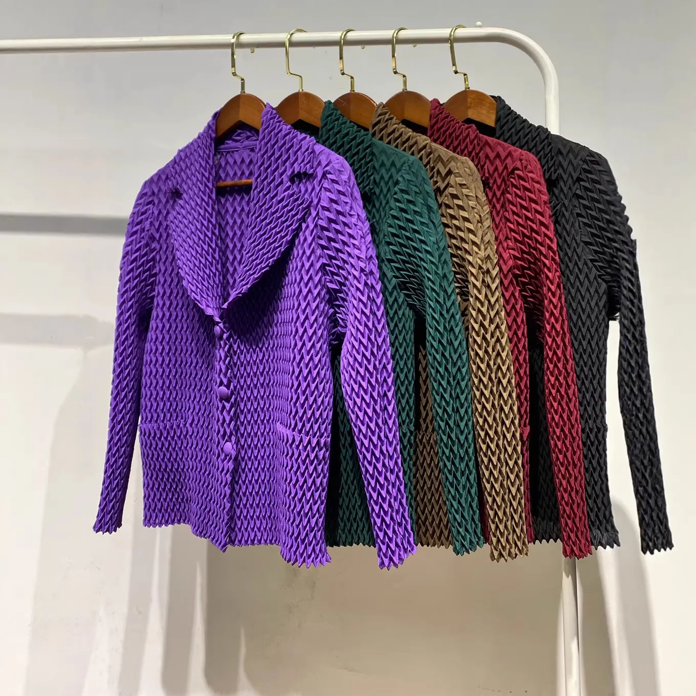 

Spring Outerwear Women's Loose Long Sleeve Collar Commute Fashion Versatile Open Cardigan Outerwear Casual Style Polyester