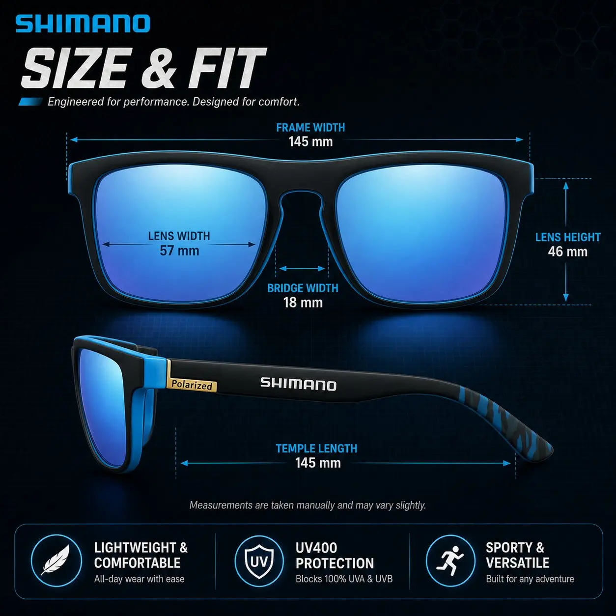 Explore Roads Trails and Fishing Spots with Shimano Polarized UV400 Sunglasses designed for Active Outdoor Performance