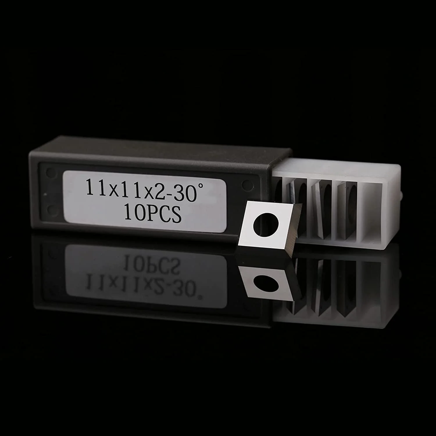 Juego de Herramientas de torneado de madera, 10 piezas, insertos de carburo de madera, cortadores para torno de madera, 11x11x2,0mm-30 °, ajuste de borde de corte