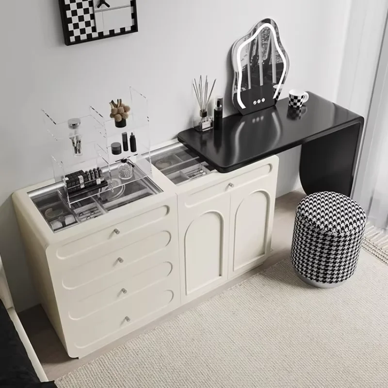 Wood Light Design Table Luxury Women Modern Comfortable Beauty Cosmetics Dressing Table Big Mesa De Maquillaje Bedroom Furniture