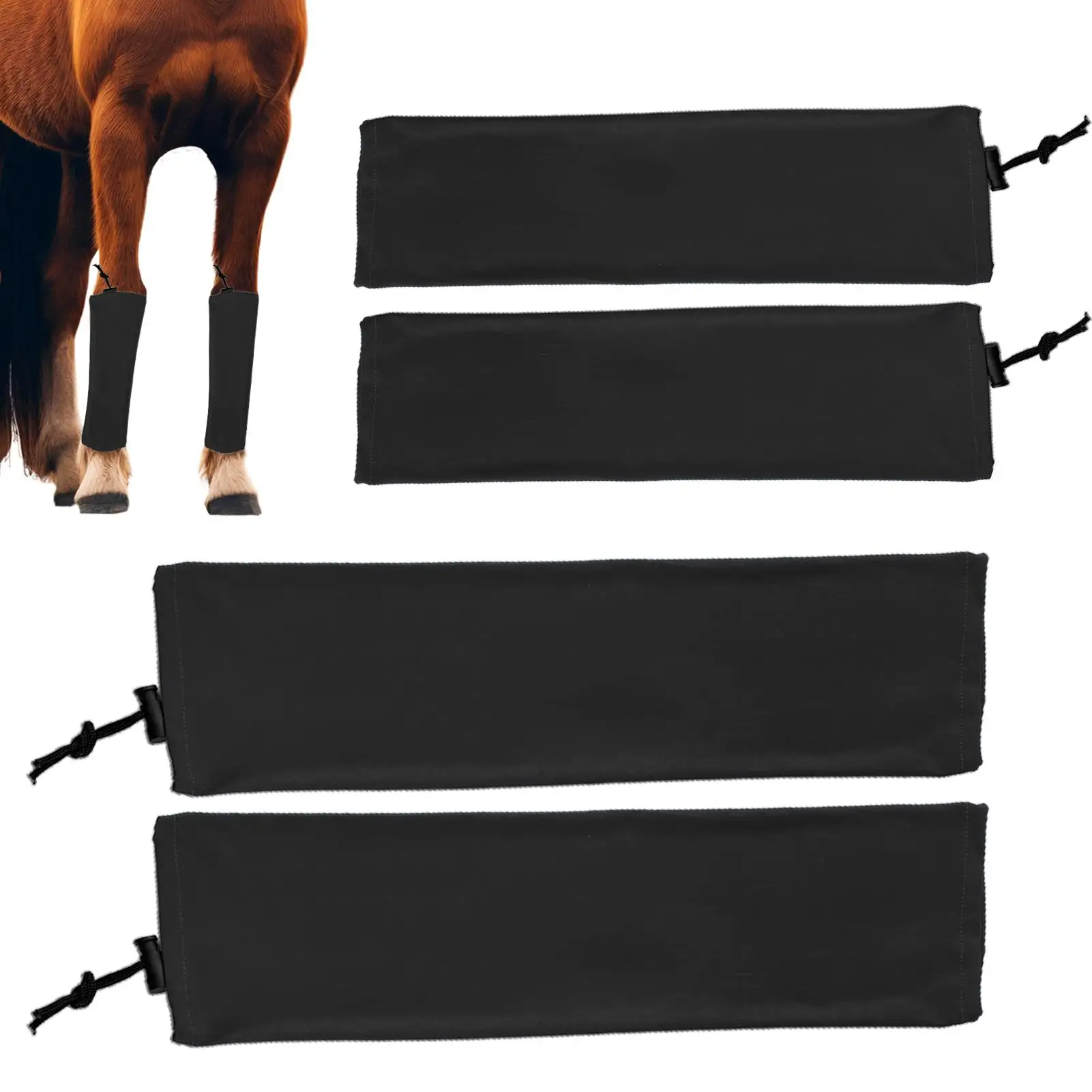 

Fly Socks For Horses Adjustable Equine Leggings Anti-Slip Horse Fly Boots For Racing Turnout Stable Competition Equestrian