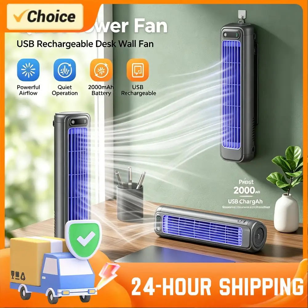 

Wall-Mounted Bladeless Cooling Fan with 3 Modes Quiet Circulating Fans Desktop Tower Bladeless Fan for Home/Office/Camping