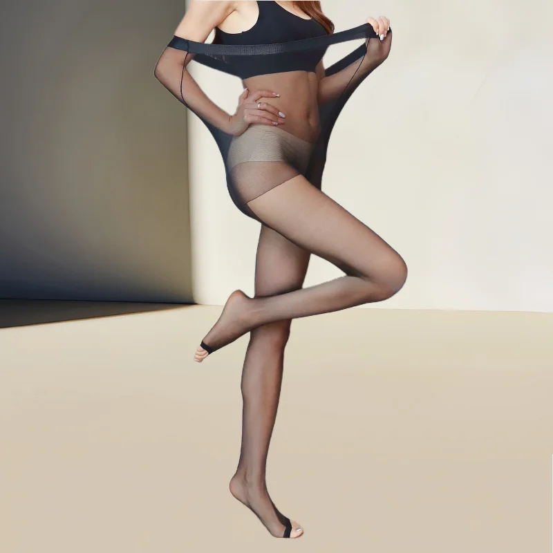 Ladies Sexy Breathable Pantyhose For Sandals Open Toe Sheer Leggings  T Crotch Transparent Hosiery High Stretchy Nylon Tights