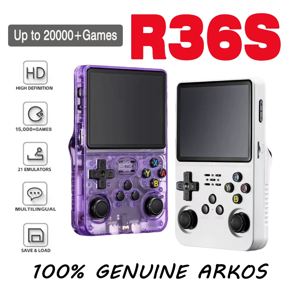R36S Perangkat Game Genggam Layar 3.5-inci Definisi Tinggi 640x480 Sistem Game Retro Portabel Linux Open Source