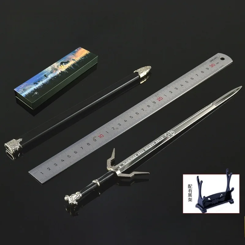 30cm/11.81in 위쳐 게임 주변기기 게롤트 검 무기 모델 데스크탑 장식품 컬렉션 소년을 위한 생일 선물