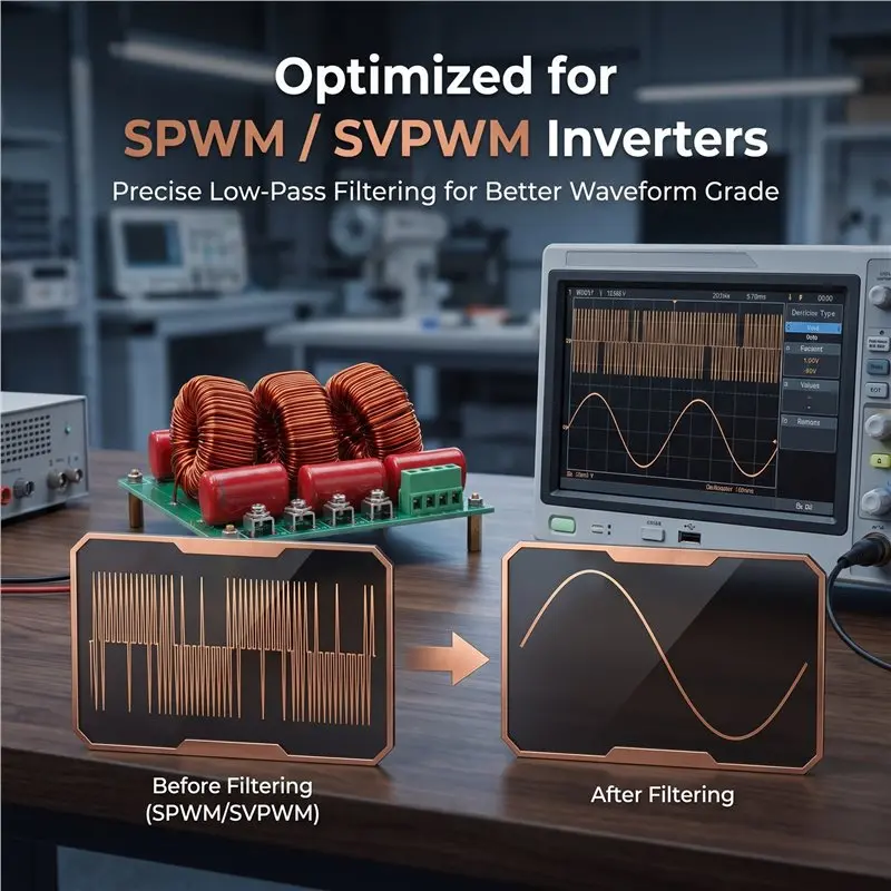 A76I-LC Filter 5A Three-Phase Low Pass For VFD Motor Solar Or Wind UPS Power SPWM SVPWM Inverter Sine Wave Output