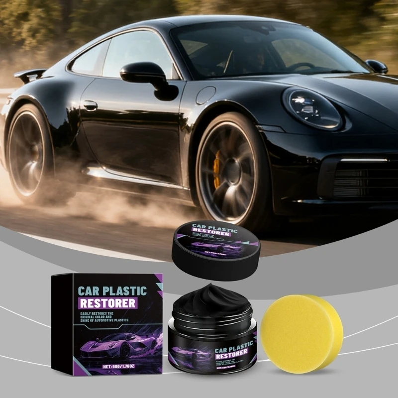 M68B Advanced Plastic Care Paste with Anti Freeze Formula Quick Fix Plastic Restoring Cream for All Climate Conditions 50G