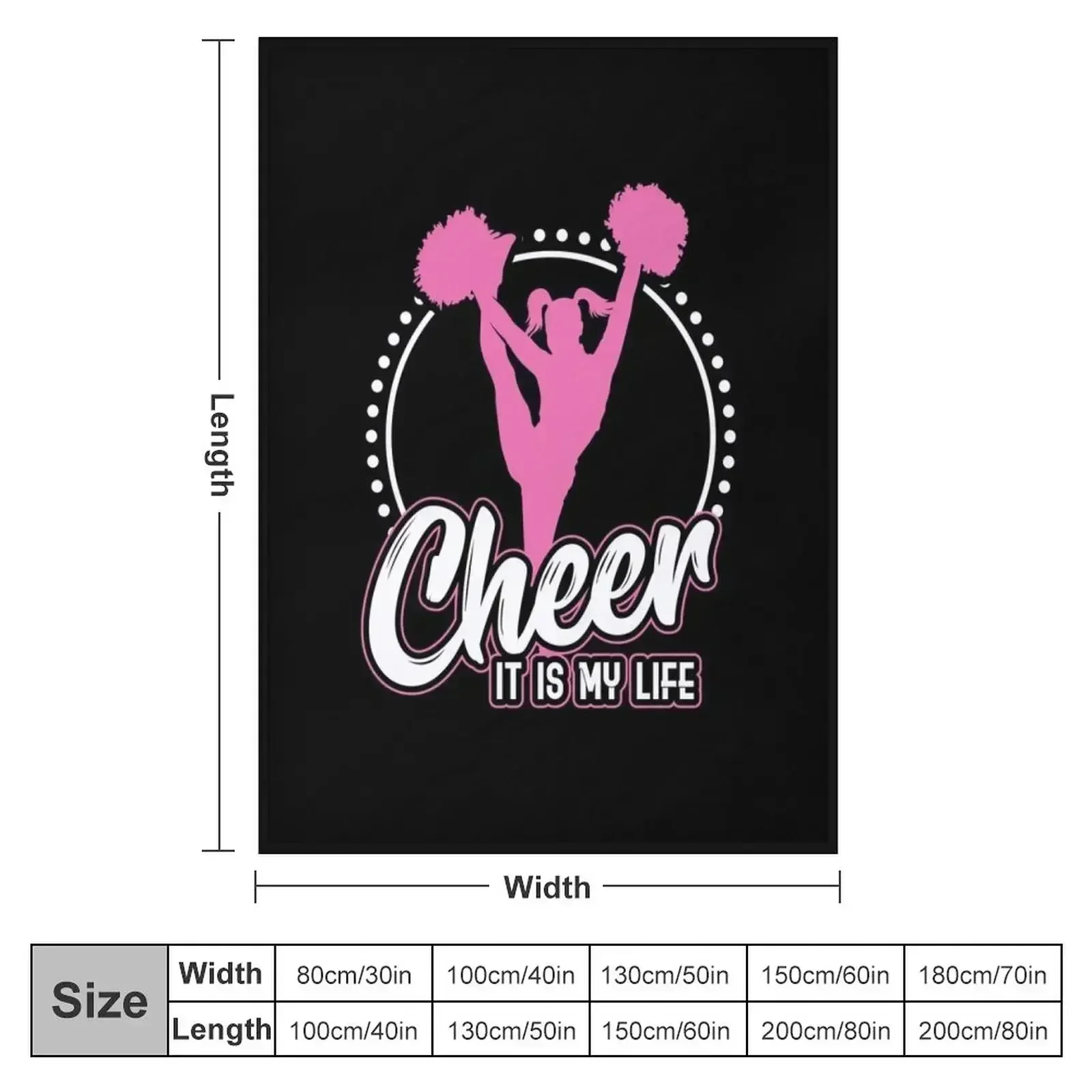 Cheerleader Cheerleading Gift Sport Hobby Throw Blanket couch cozy soft plush fuzzy picnic outdoor blanket