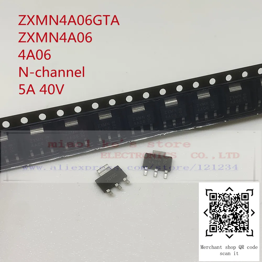 

[10pcs]100%New original: ZXMN4A06GTA ZXMN4A06 4A06 MOS FET N-CH 5A 40V SMD SOT-223