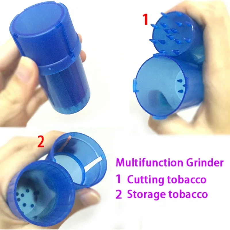 Portable Tobacco Spice Grinders Box Plastic Herb Crusher Cigarette Smoke Storage Case Smoking Accessories