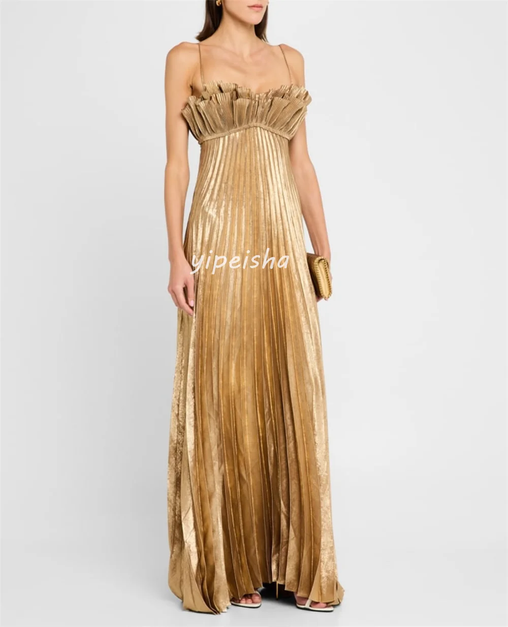 Vestidos largos sin tirantes, drapeados, plisados, a la moda, personalizados, a juego, vestidos para ocasiones a medida, tallas disponibles, alta calidad